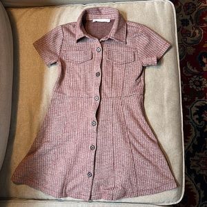 Zara wine plaid polo dress